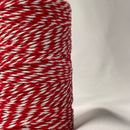 Fio de Algodão Vermelho e Branco Corda de Algodão 