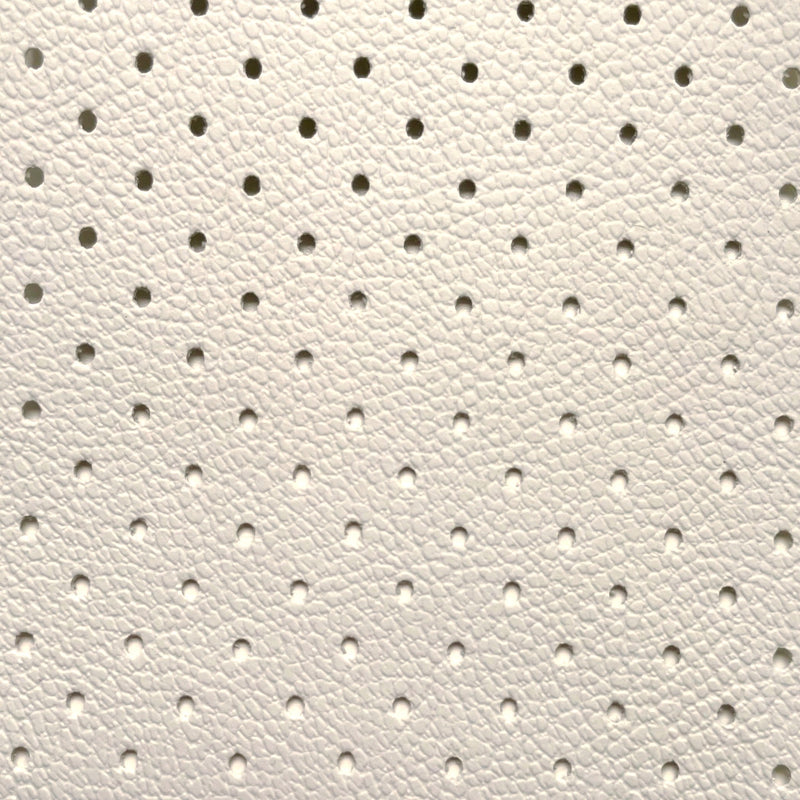 Napa Pergamoide Perforada 1,40m | Couro Sintético Branco Sujo